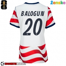 Ženske Nogometnih dresov Združene države Folarin Balogun #20 Domači SP 2026 Kratki rokavi